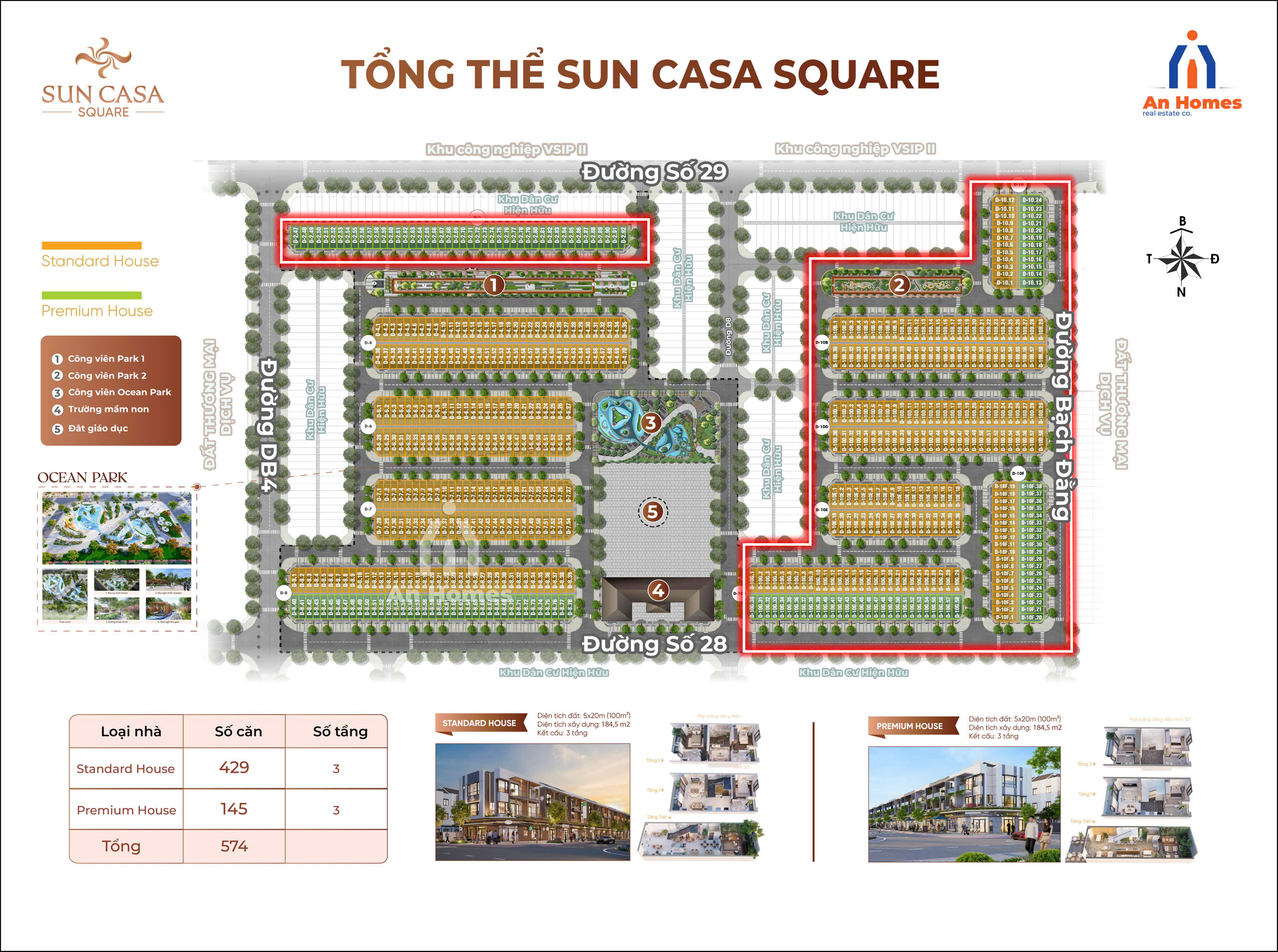 Mặt bằng tổng thể Sun Case Square Mặt bằng tổng thể Sun Case Square