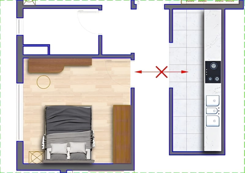 đại kỵ khi thiết kế phòng ngủ và bếp